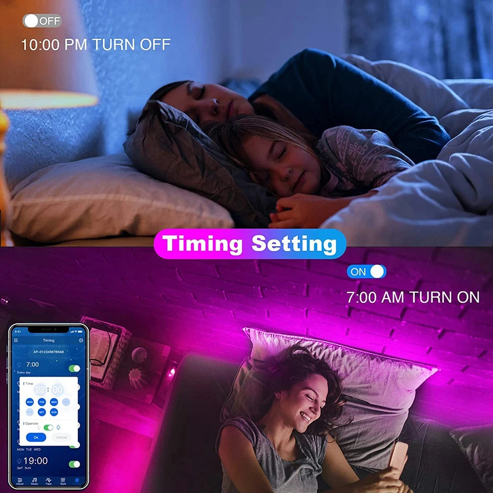 Bluetooth LED Strip Lights – App & Remote Control, SMD 5050, TV Backlight & Room Decor (1M–5M)