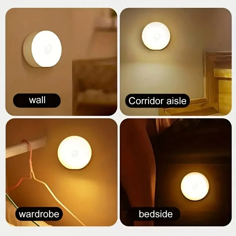 Motion Sensor Night Light – Wireless Rechargeable LED Lamp for Bedroom, Staircase & Closet