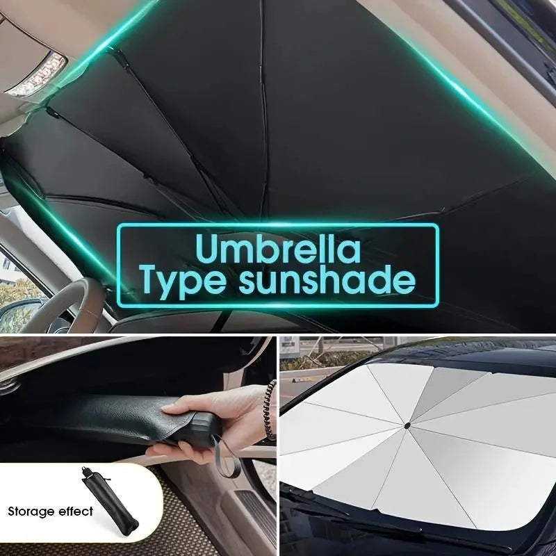 Foldable Car Windshield Sun Shade — UV Protection, Universal Fit
