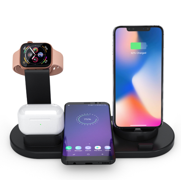 3-in-1 Wireless Charging Station with 360° Rotating Cradle