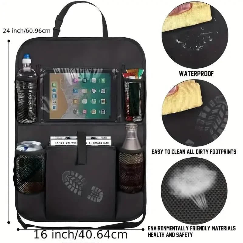 Car Backseat Organizer with Tablet Holder – 2 Pack