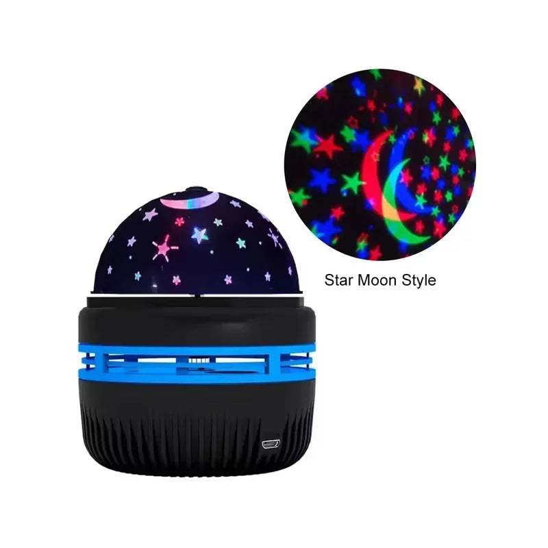 Starry Sky Night Light Projector – LED Galaxy Lamp with Moon & Star Effects