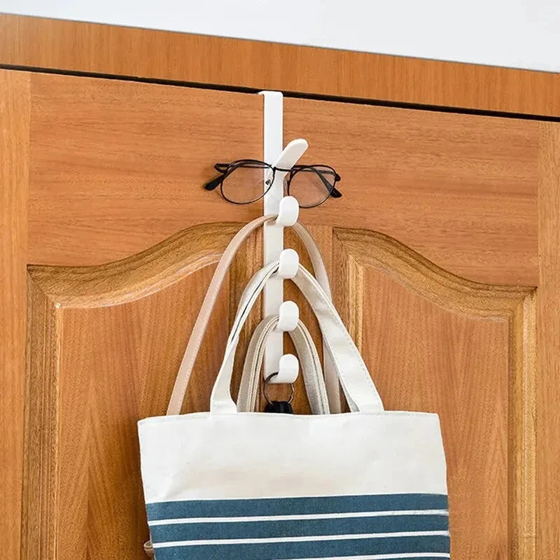 Over-the-Door Bedroom Hook Rack – Organizer for Bags, Hats & Jackets