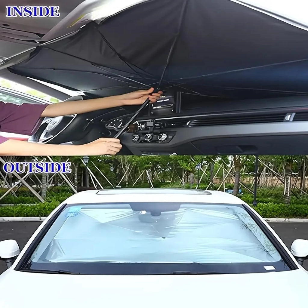 Foldable Car Windshield Sun Shade — UV Protection, Universal Fit