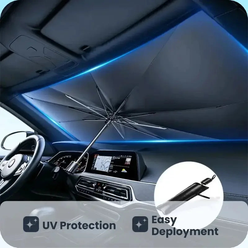 Foldable Car Windshield Sun Shade — UV Protection, Universal Fit