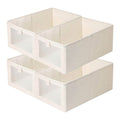 4-Piece Foldable Linen Storage Bins with Clear Window – Closet & Home Organizer