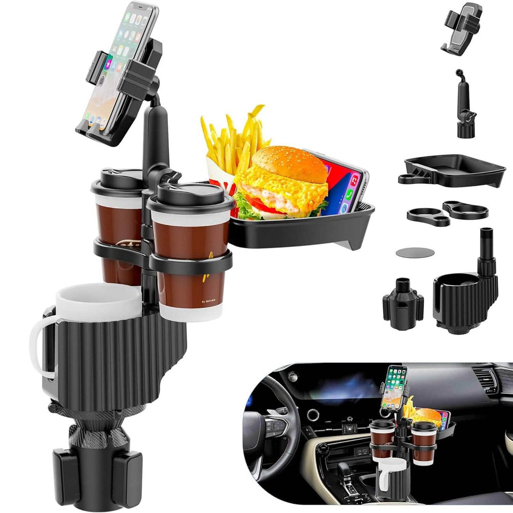 5-in-1 Car Organizer & Cup Holder – Console Tray for SUVs, Trucks & Large Vehicles