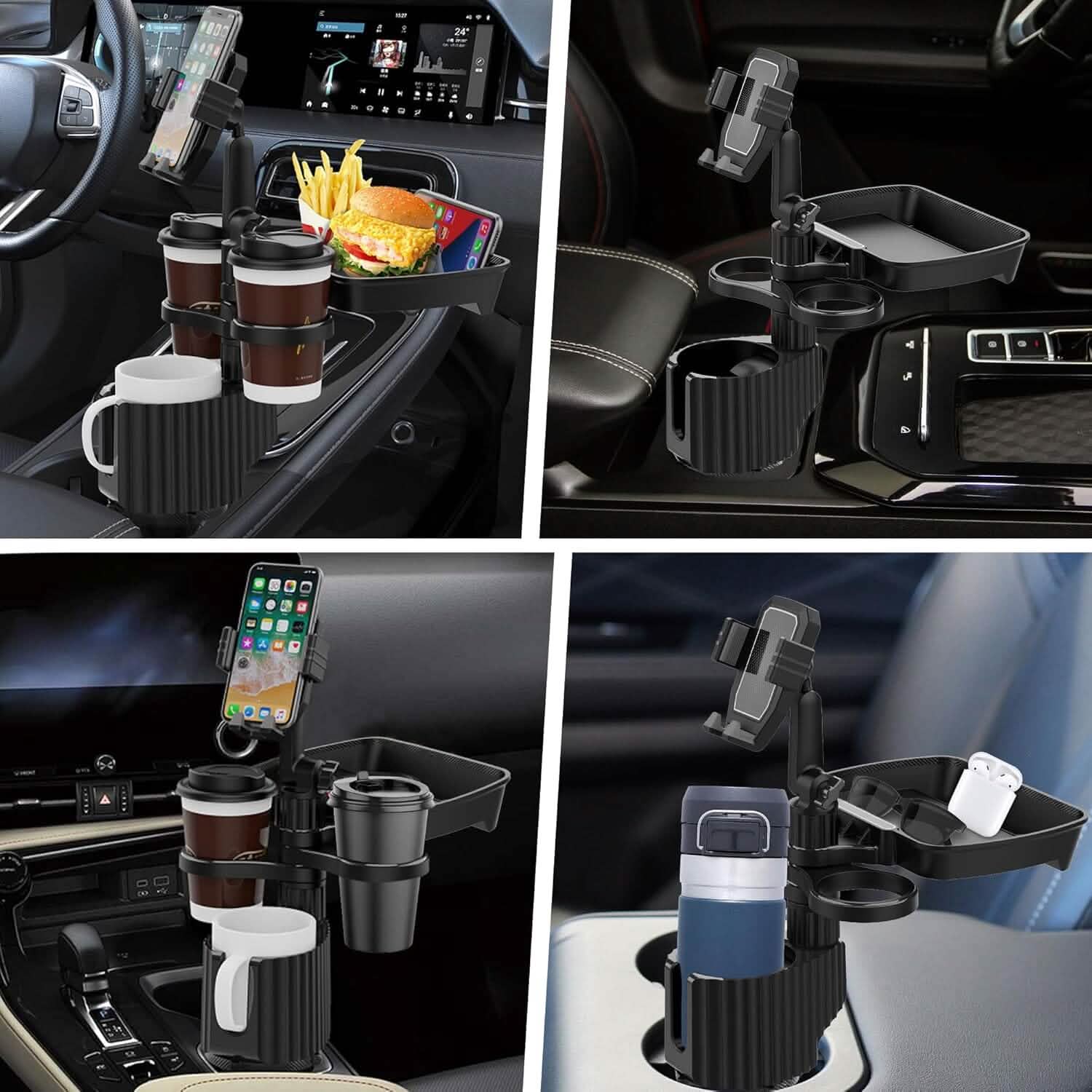 5-in-1 Car Organizer & Cup Holder – Console Tray for SUVs, Trucks & Large Vehicles