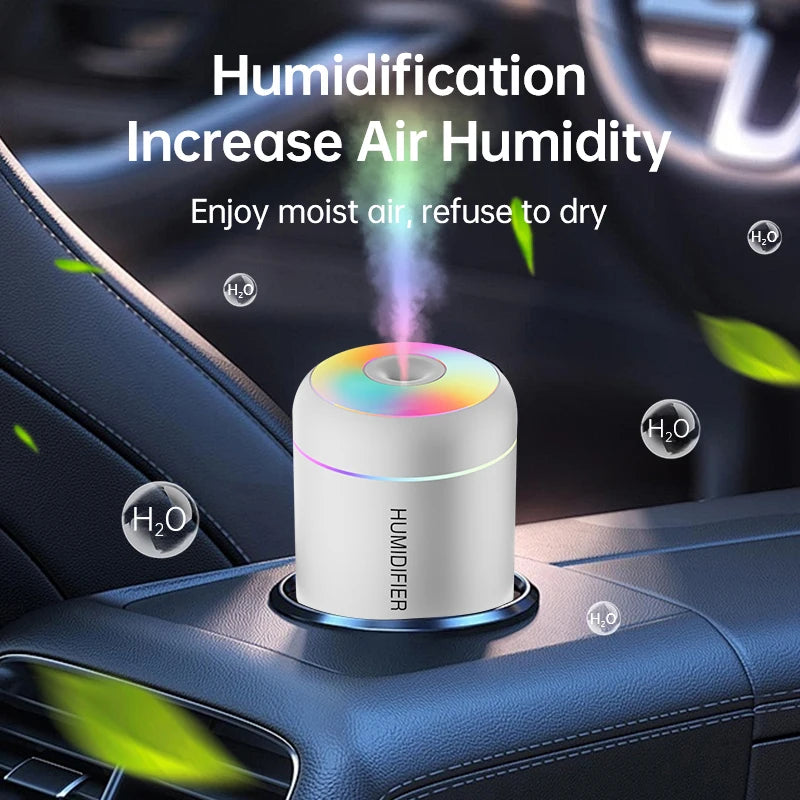 Mini Air Humidifier & Aroma Diffuser — USB, 180ml, Car & Home