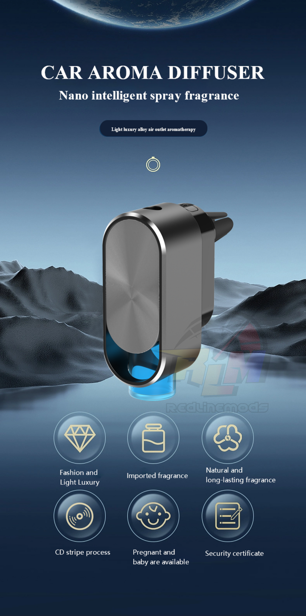 Smart Wireless Car Aroma Diffuser