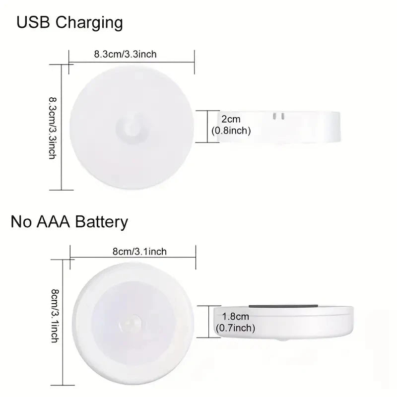 Motion Sensor Night Light – Wireless Rechargeable LED Lamp for Bedroom, Staircase & Closet