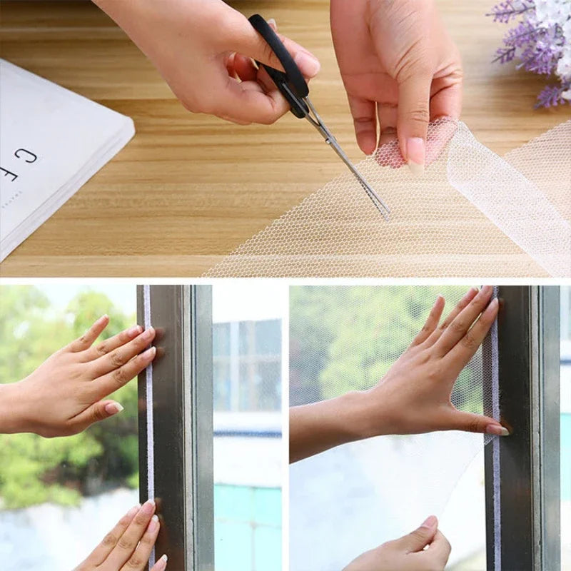 DIY Self-Adhesive Mosquito Window Screen Net – No-Tool Bug & Fly Mesh for Home & Garden
