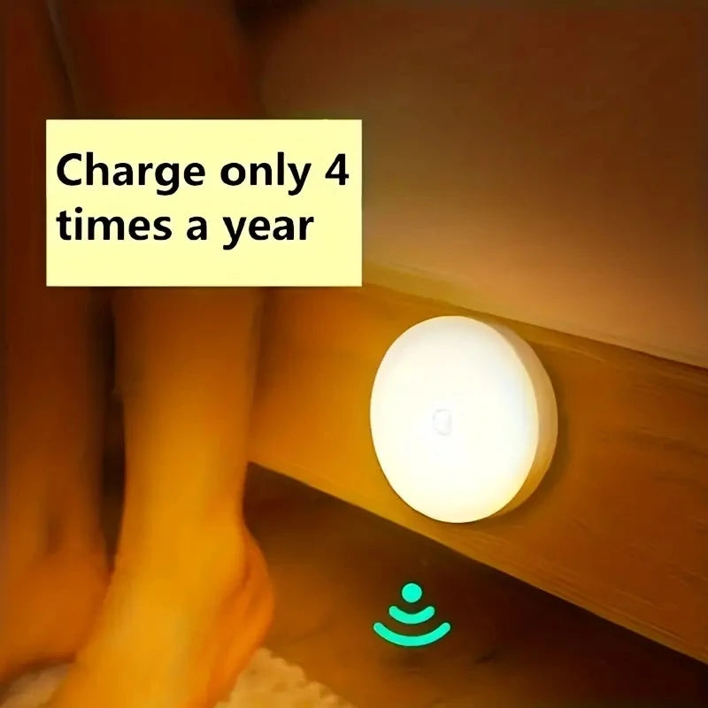 Motion Sensor Night Light – Wireless Rechargeable LED Lamp for Bedroom, Staircase & Closet