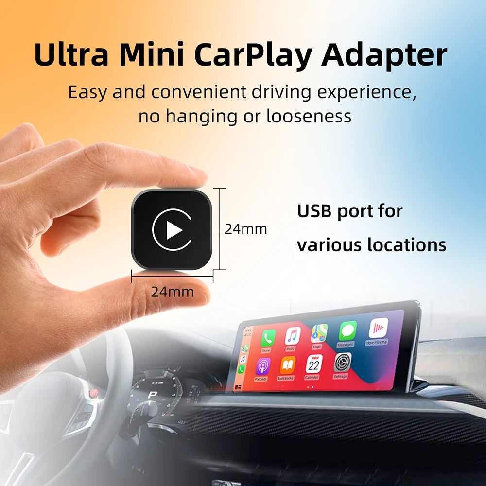 2-in-1 Wireless CarPlay & Android Auto Adapter – Plug & Play Dongle for Wired CarPlay Cars