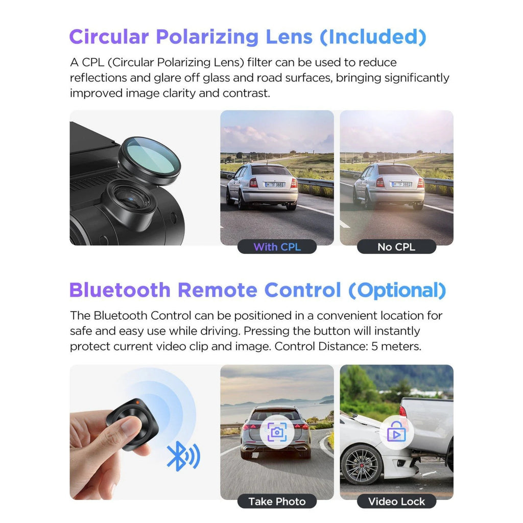 VIOFO A229 Pro 4K Dual Dash Cam – Front & Rear with Sony STARVIS 2, HDR & Voice Control