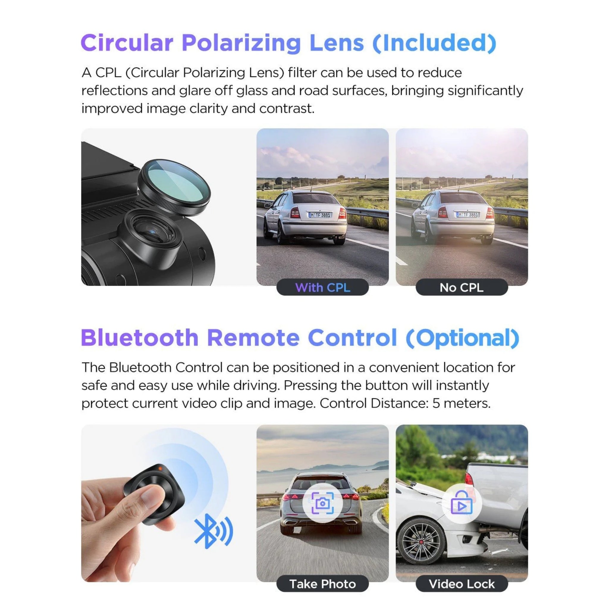 VIOFO A229 Pro 4K Dual Dash Cam – Front & Rear with Sony STARVIS 2, HDR & Voice Control