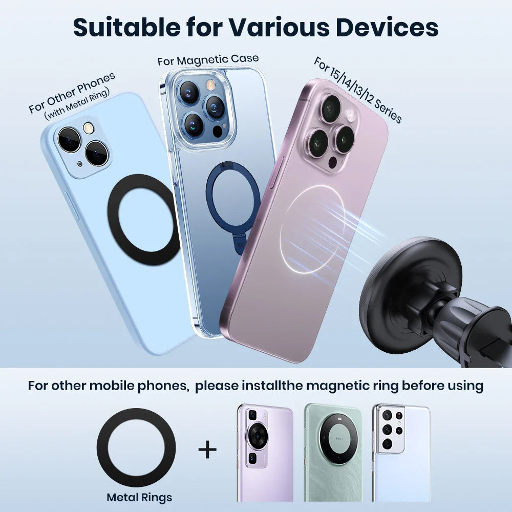 MagSafe Car Phone Mount – Magnetic Air Vent Holder by TOPK