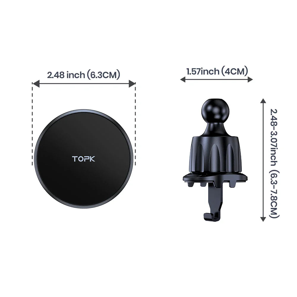 MagSafe Car Phone Mount – Magnetic Air Vent Holder by TOPK