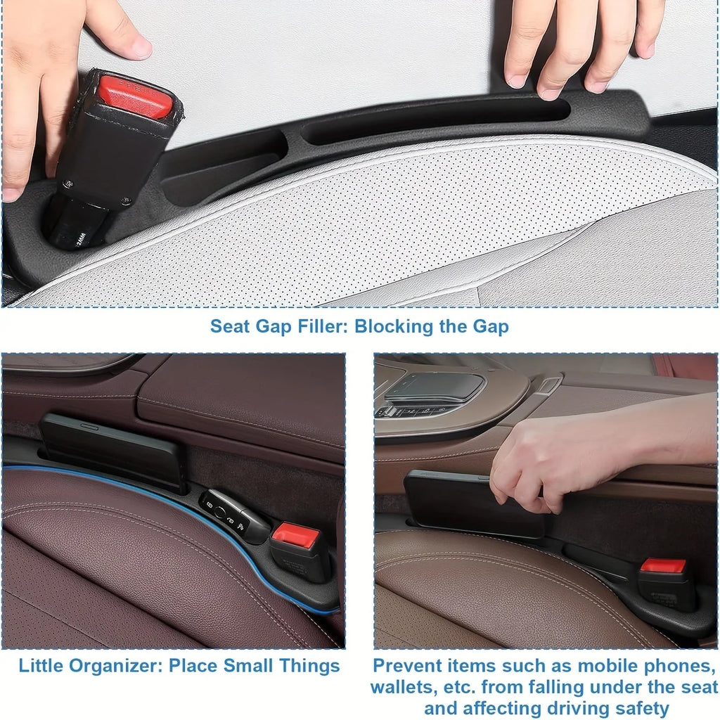 Premium 2-Piece Car Seat Gap Filler Organizer – Stop Lost Items Instantly