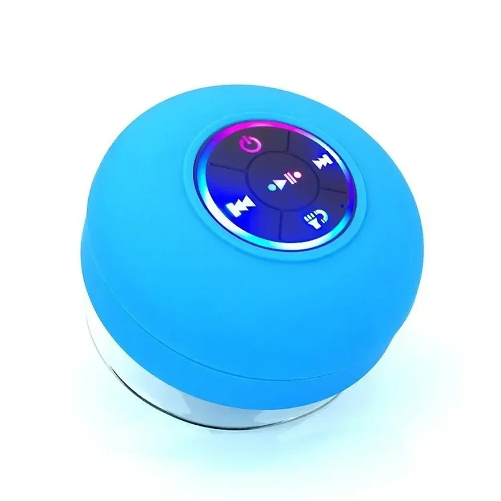 Waterproof Bluetooth Shower Speaker with Suction Cup — LED, Portable, Wireless
