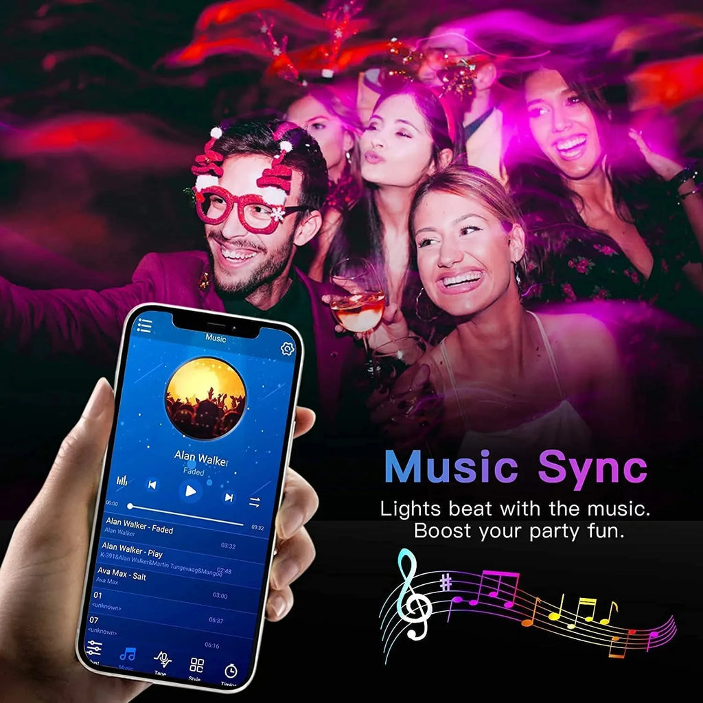 Bluetooth LED Strip Lights – App & Remote Control, SMD 5050, TV Backlight & Room Decor (1M–5M)