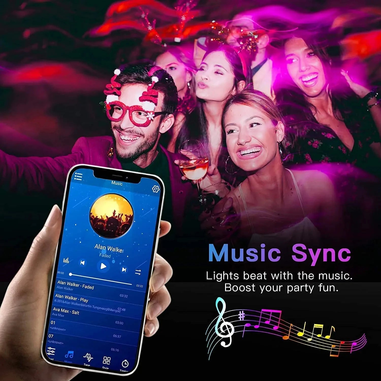 Bluetooth LED Strip Lights – App & Remote Control, SMD 5050, TV Backlight & Room Decor (1M–5M)