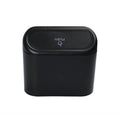 Car Trash Can with Lid – Hanging Vehicle Garbage Organizer (Black, White & Pink)
