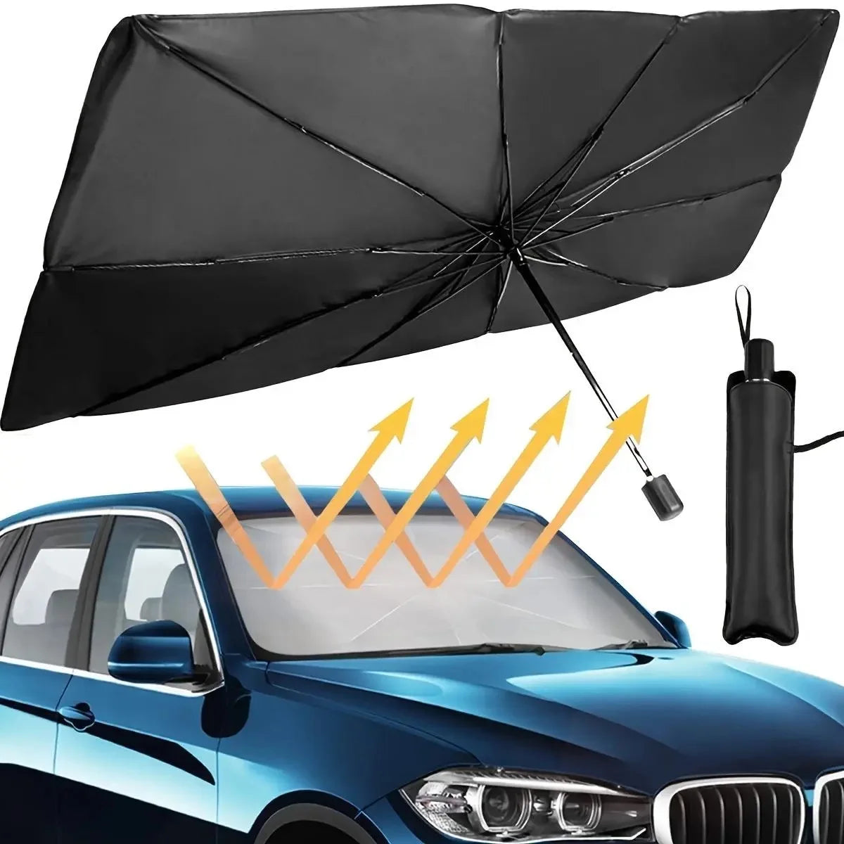 Foldable Car Windshield Sun Shade — UV Protection, Universal Fit