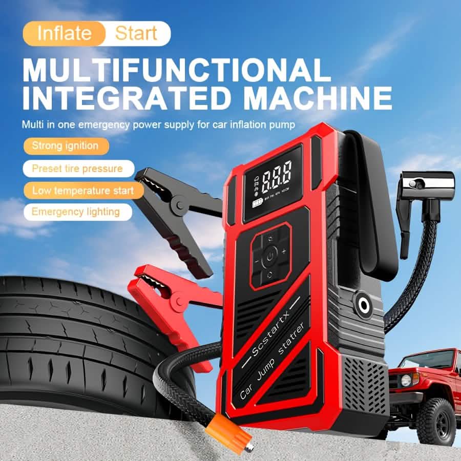 2-in-1 Car Jump Starter & Tire Inflator – 3000A 150PSI Portable Compressor